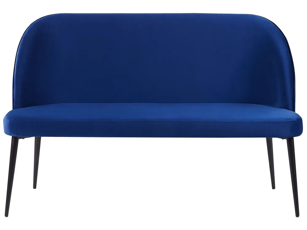 Banco tapizado OSBY Terciopelo Azul marino 2 plazas - Sofás sillones puffs