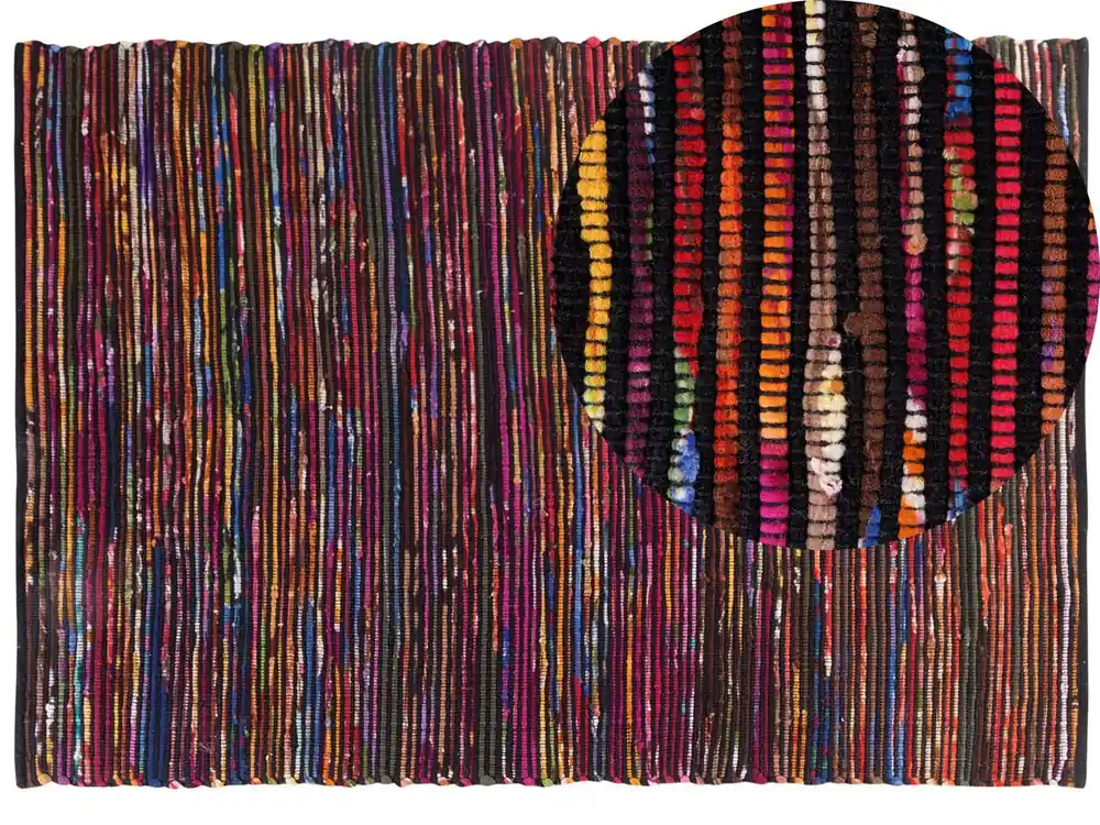 Alfombra BARTIN Negro 160 x 230 cm - Textil