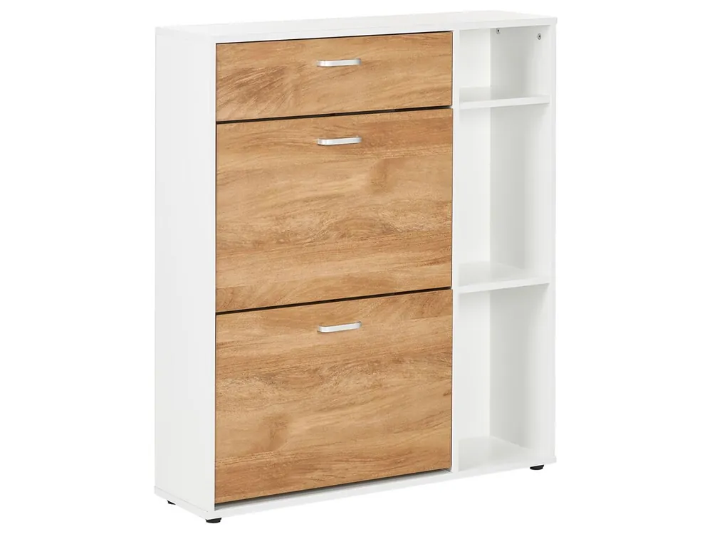 Zapatero MACKAY Marrón claro/Blanco - Muebles