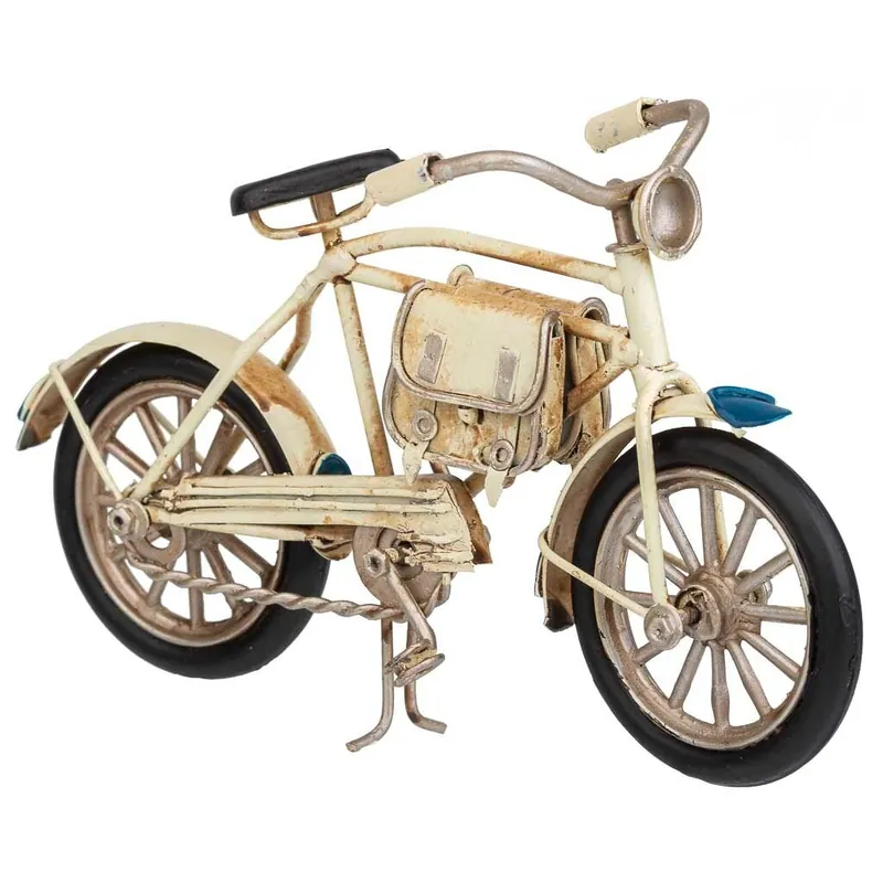 Bici de metal marrón 16x5x9 - Decoración