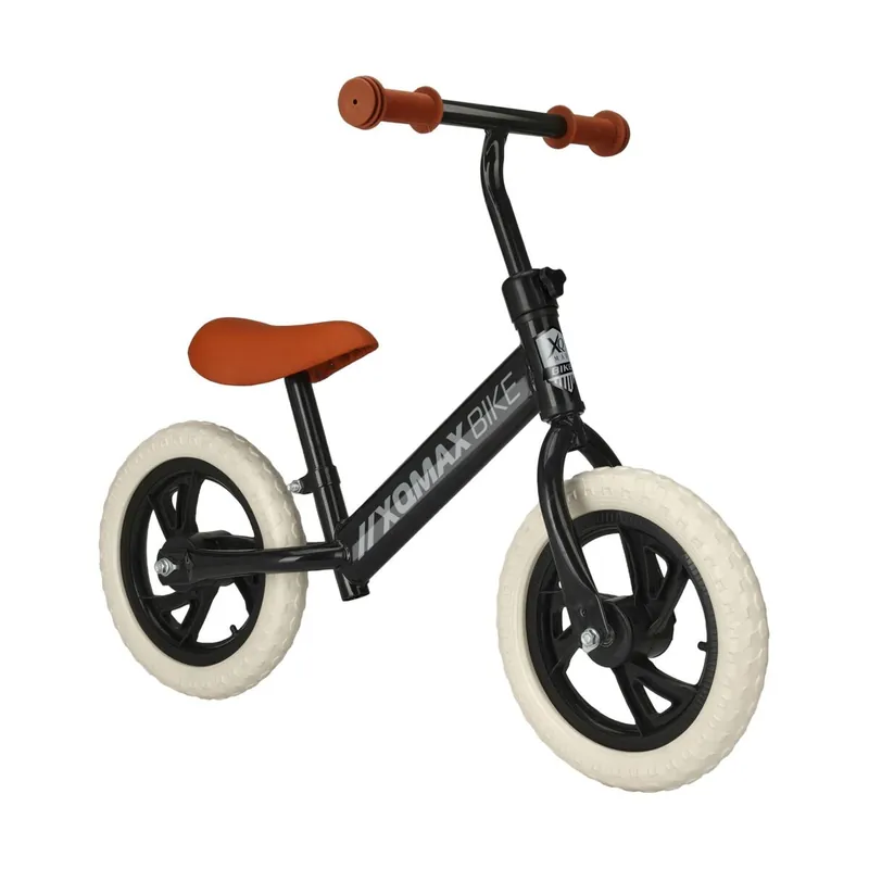 Bicicleta infantil 12'' en Negro mate con sillin ajustable, ruedas EVA en color blanco, soporta max 40Kg - Electrónica