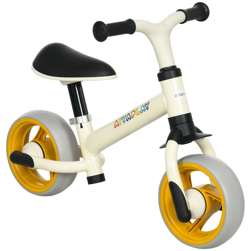 AIYAPLAY Bicicleta sin Pedales para Niños de 18-48 Meses Bicicleta de Equilibrio con Asiento Ajustable en Altura Carga 25 kg 66,5x34x47 cm Verde y Turquesa