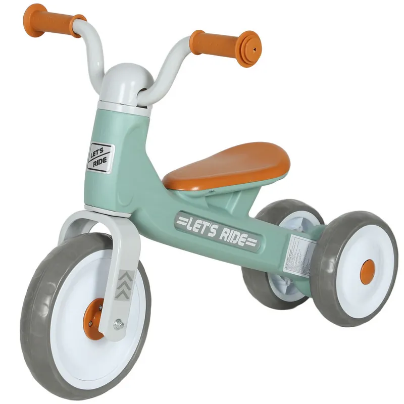 AIYAPLAY Bicicleta sin Pedales para Niños de 1 a 3 Años, Bicicleta de Equilibrio con Ruedas Silenciosas y Resistentes a Pinchazos, Manillares con Giro Limitado a 60°, Verde - Bebé