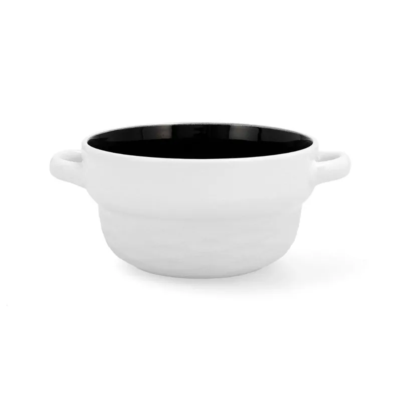 Bol Vita Quid cerámica blanco/negro 50 cl - Cocina