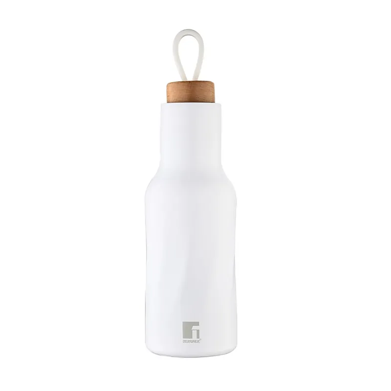 Botella de agua 550ml NATURALLY en Acero inoxidable Blanco Bergner - Cocina