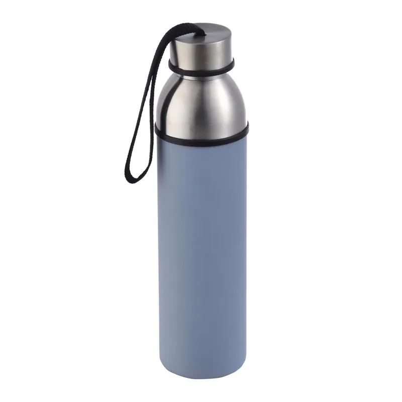 Botella de agua de 570ml WALKING Azul en acero inoxidable Bergner - Cocina