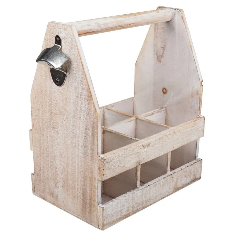 Botellero de madera marrón 27x19x33 - Cocina