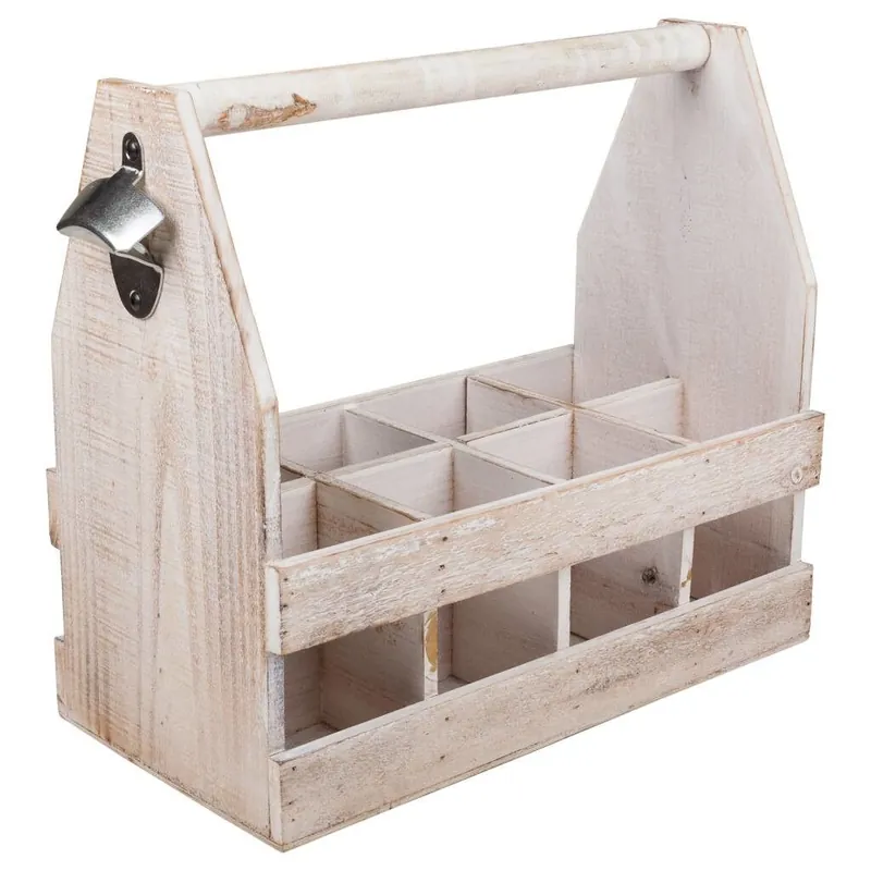 Botellero de madera marrón 37x19x33 - Cocina