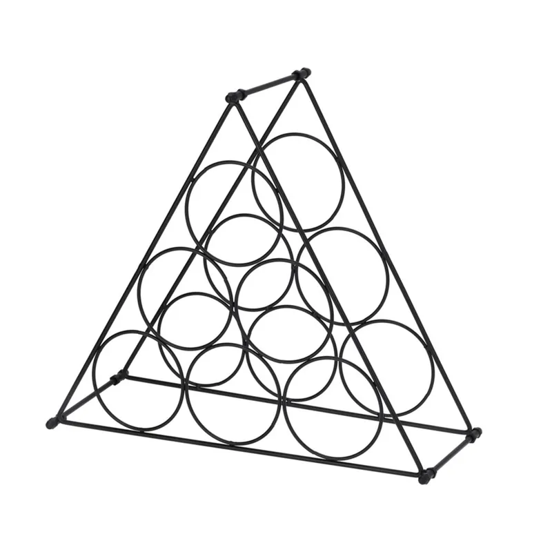 Botellero metálico compacto triangular para 6 botellas - Cocina