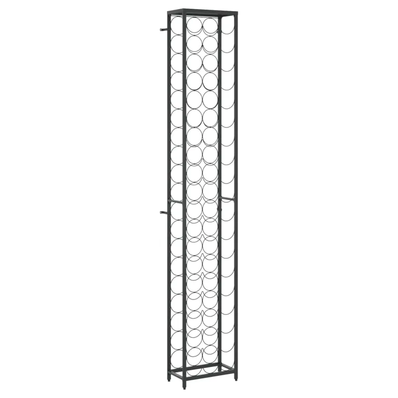 vidaXL Botellero para 27 botellas hierro forjado negro 34x18x100 cm - Cocina