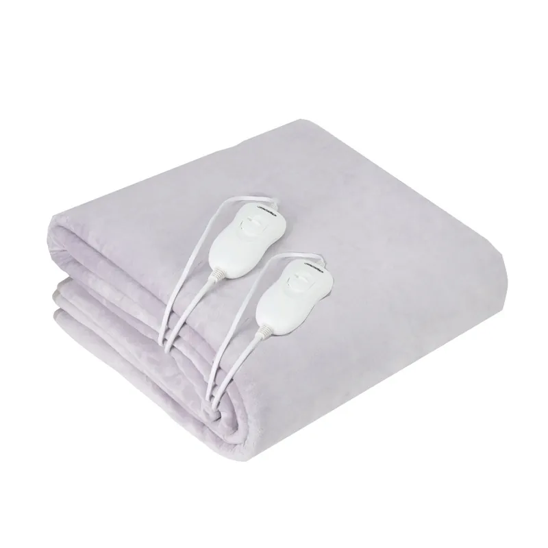 Briebe EB1131 Calienta Camas Eléctrico Doble, Medidas 150x160 cm, 3 Niveles Temperatura, Lavable, Polar, 120, Blanco - Electrodomésticos