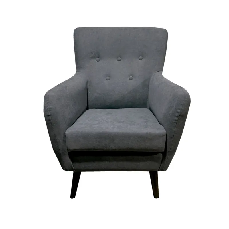 Butaca Marta respaldo alto con reposabrazos grafito 96x70x67 cm - Sofás sillones puffs