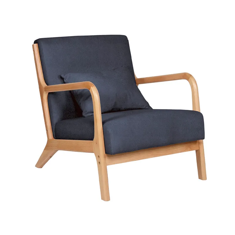 Butaca Tokio asiento acolchado tapizado microfibra gris/natural 72x65x83 cm Adec - Sofás sillones puffs