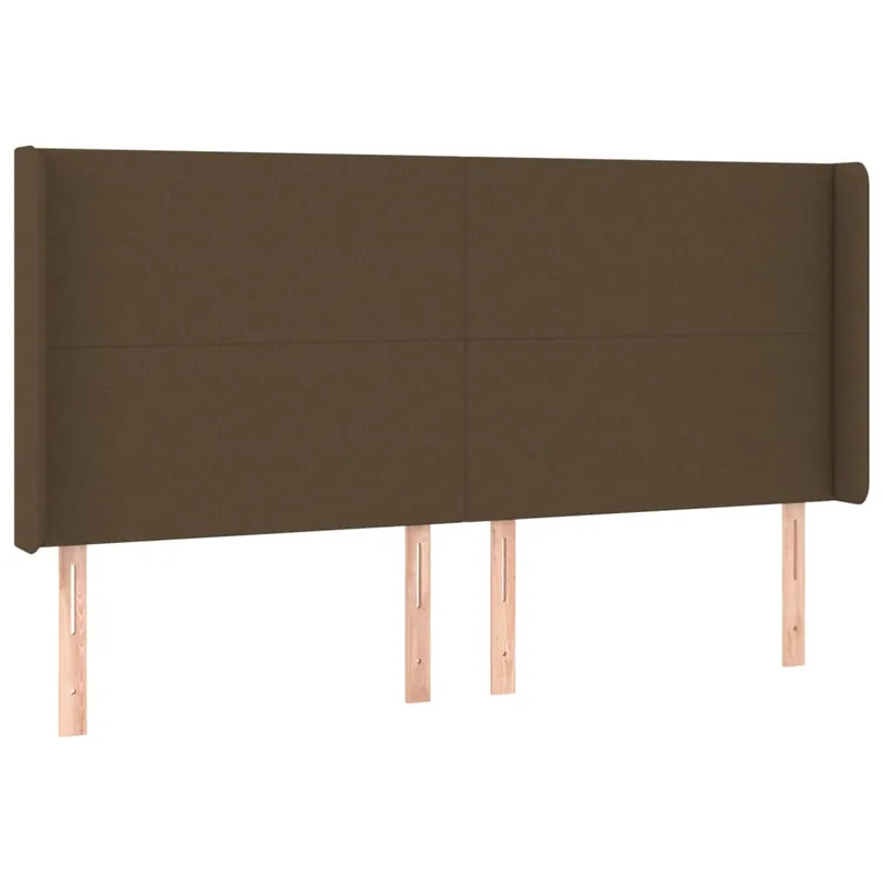 Cabecero con orejas de tela azul 183x16x118/128 cm - Muebles