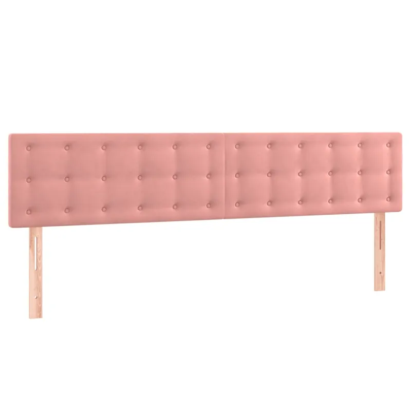 Cabeceros 2 unidades de terciopelo gris oscuro 100x5x78/88 cm Bajo - Muebles
