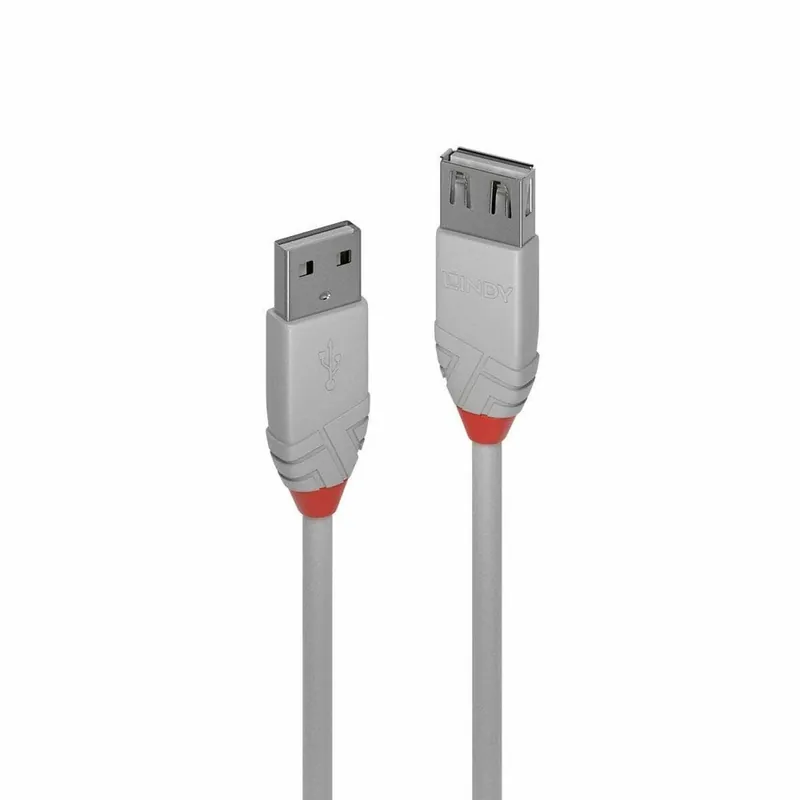 Cable USB LINDY 36713 2 m Negro Gris - Electrónica
