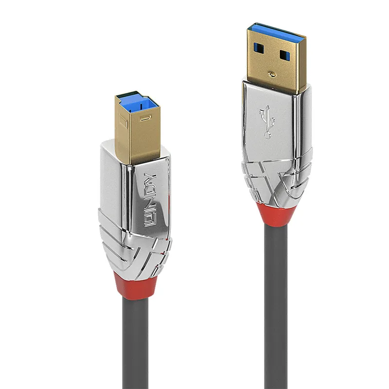 Cable USB A a USB B LINDY 36664 5 m Negro Gris Antracita - Electrónica