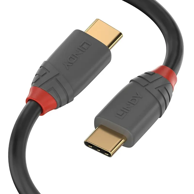 Cable USB C LINDY 36872 2 m Negro Gris - Electrónica