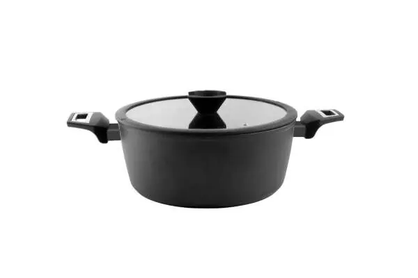 CACEROLA ALTA CON TAPA DE CRISTAL ALUMINIO FORJADO GOLD SERIES 28cm - Cocina