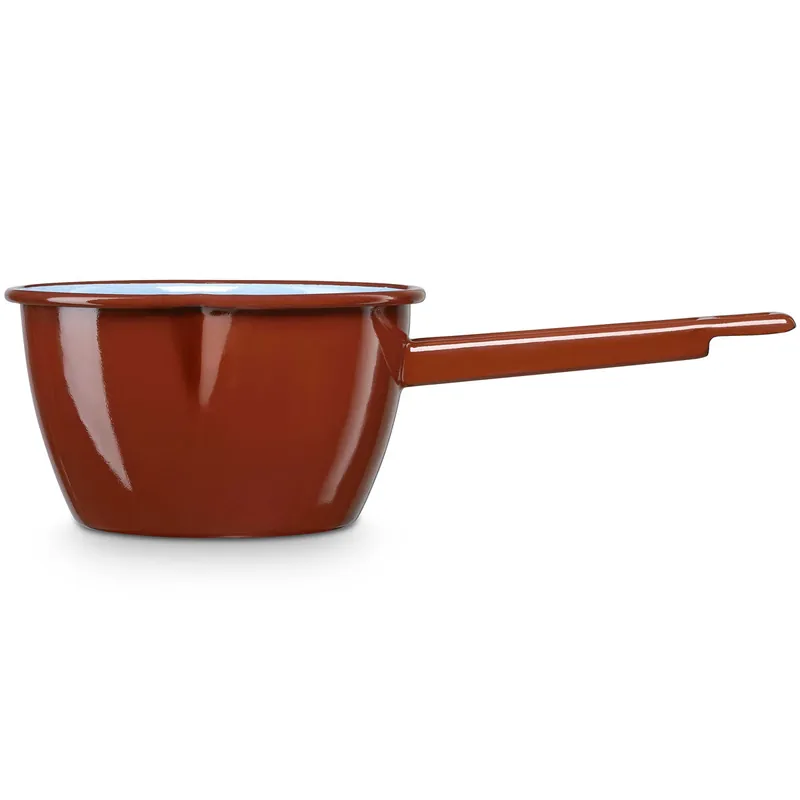Briebe Terra Cazo Cocina Hervir Leche Acero Esmaltado 18cm Hervidor 2,15L, Inducción, Todo Tipo Fuego, Horno, , Marrón