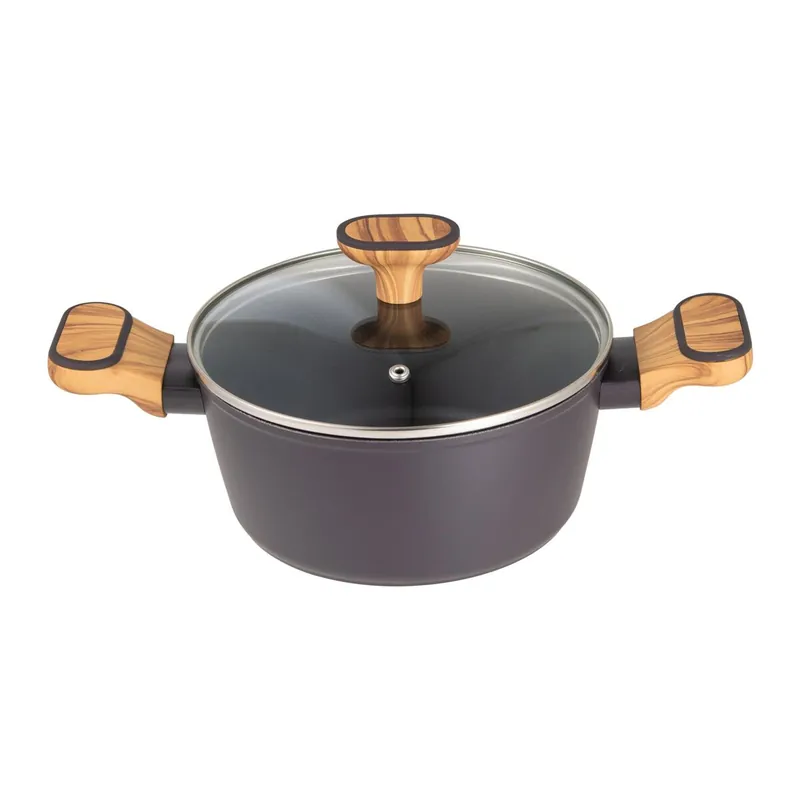 Bergner Charcoal Cacerola con tapa de Ø20cm de 2,3L en Aluminio forjado Antiadherente - Cocina