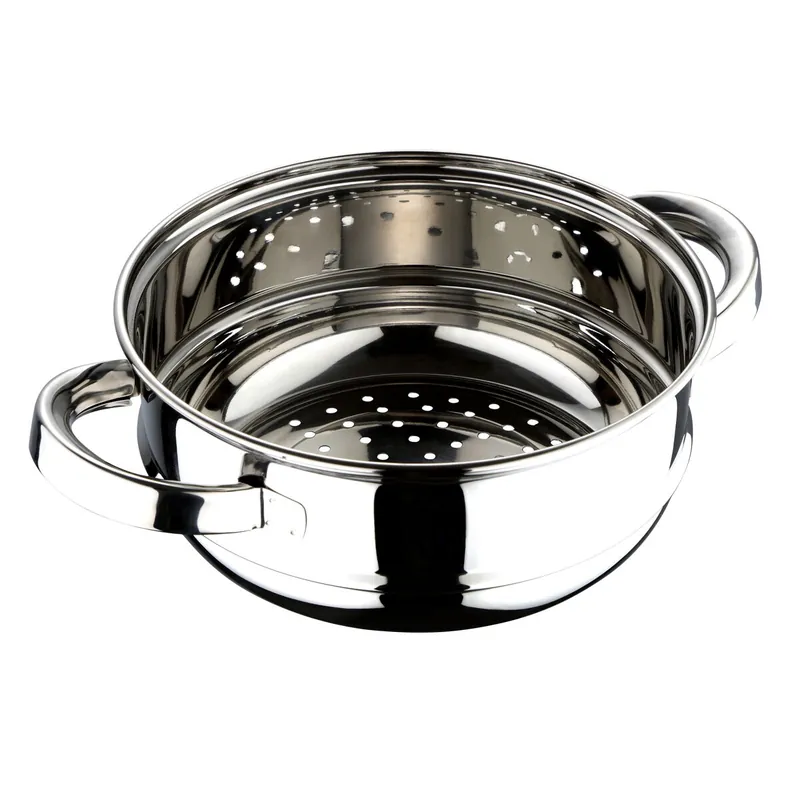 Cacerola Vaporera de Ø24x9,5cm en acero inoxidable y acabado brillante Renberg - Cocina