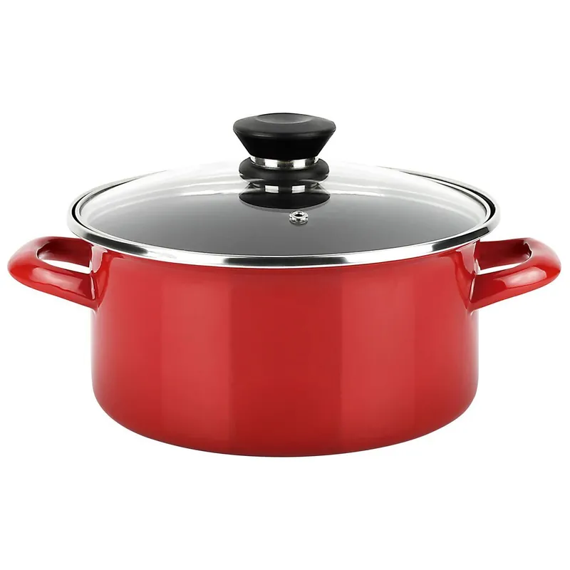 Cacerola FAGOR Optimax Rojo Acero Esmaltado (Ø 24 x 13 cm) - Cocina