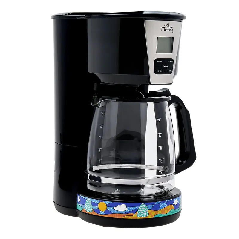 Any Morning Cafetera de Goteo 1.8L 15 Tazas 1000W LCD Aroma Negro - Electrodomésticos