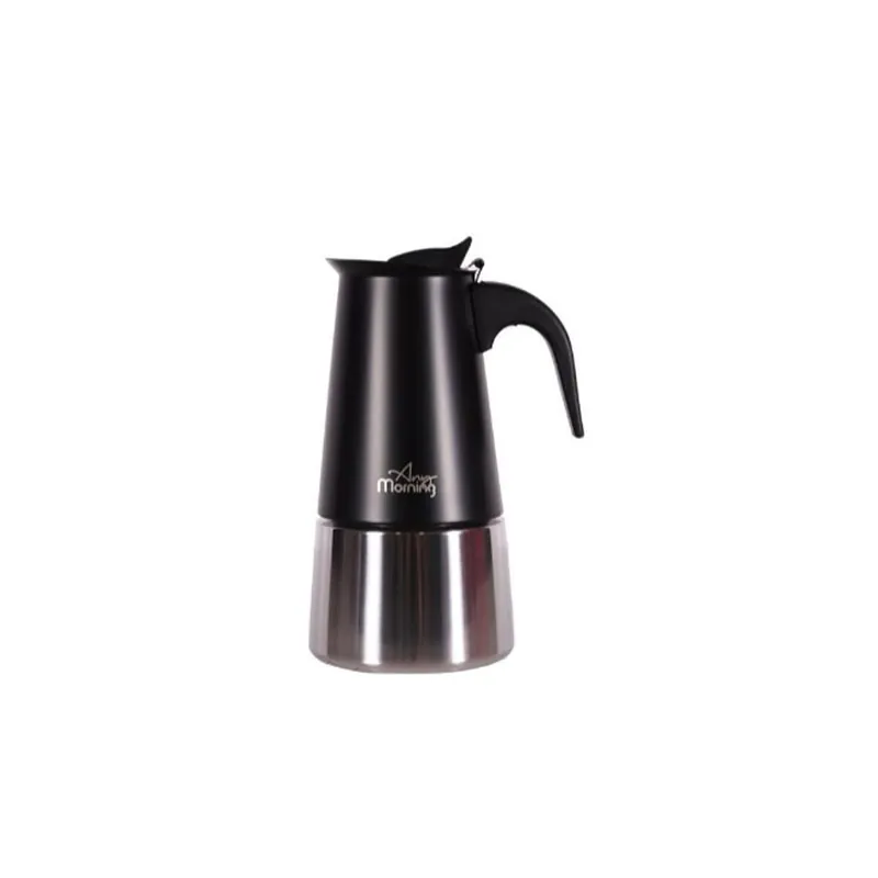 Any Morning Cafetera Espresso acero inoxidable 300 ml negro inducción - Cocina