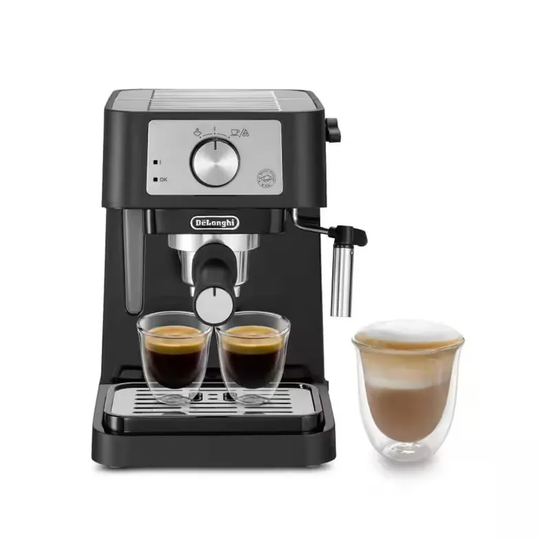 Cafetera espresso DeLonghi Stilosa 1100W 2 tazas con vaporizador negro - Electrodomésticos