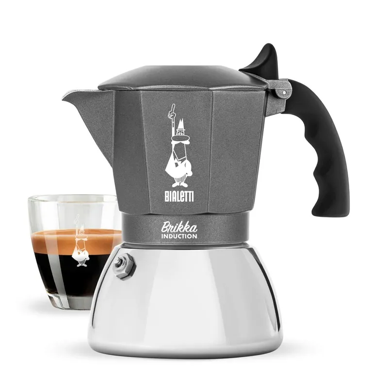 Cafetera Italiana Bialetti Brikka Aluminio - Cocina