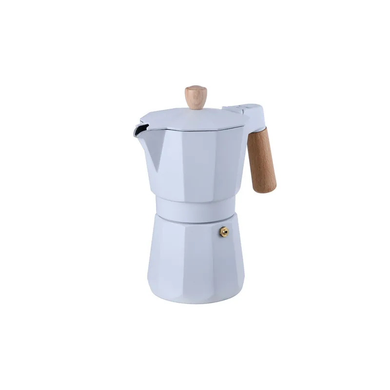 Cafetera Italiana Bergner NATURALLY BG Madera Aluminio - Cocina