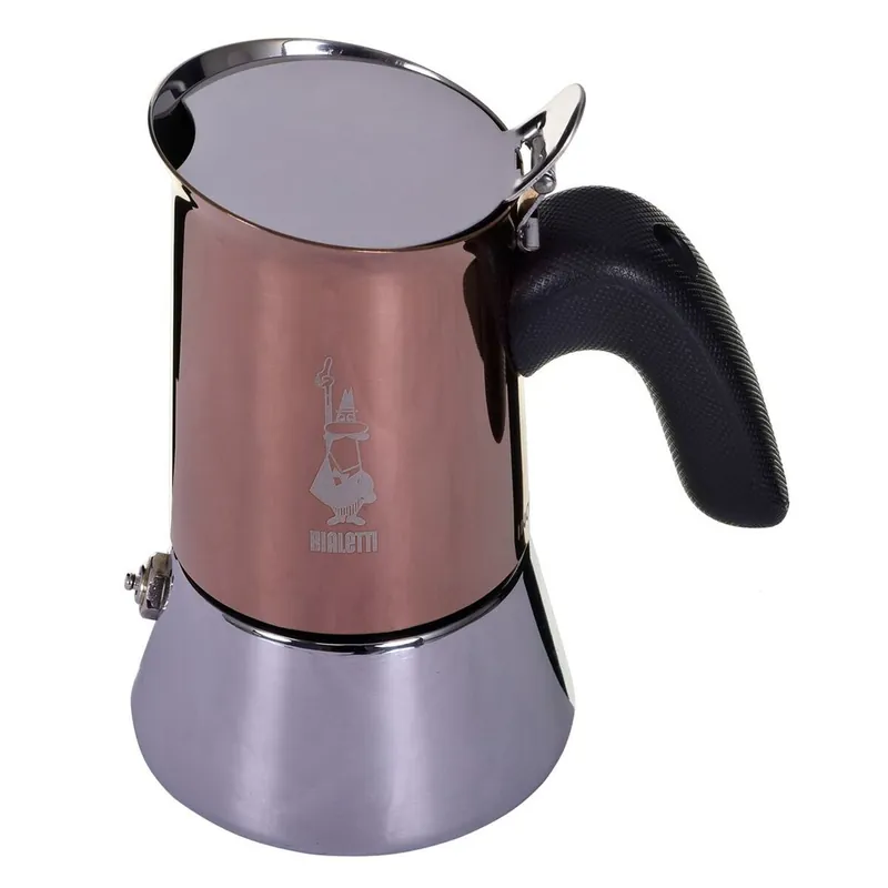 Cafetera Italiana Bialetti New Venus 2 Tazas Cobre Acero Inoxidable 100 ml - Cocina