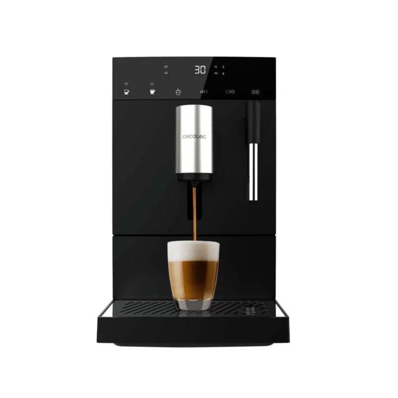 Cafetera super automática Cecotec Cremmaet Commpact Steam vaporizador orientable 1,1L negro - Electrodomésticos
