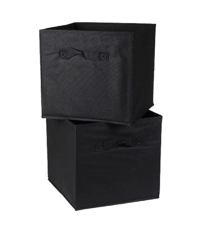 Caja de almacenaje de tela no tejida 28 x 28 cm - Pack de 2