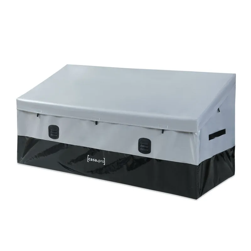 Caja de almacenamiento para exteriores Alanno de 560 L 155x64x75 cm - Verde/Negro [casa.pro]