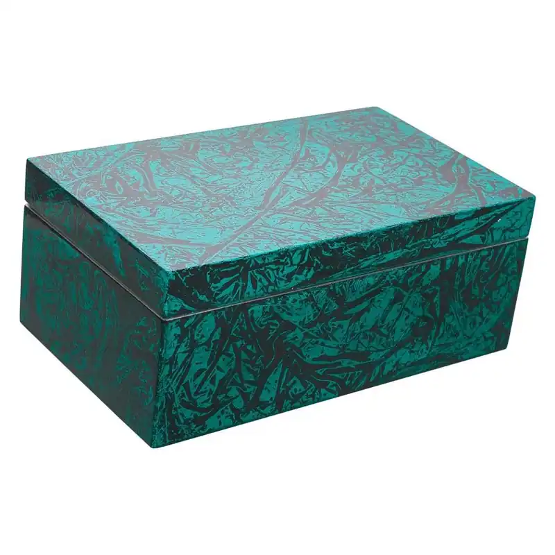 Caja de cerámica azul 20x12x8 - Decoración
