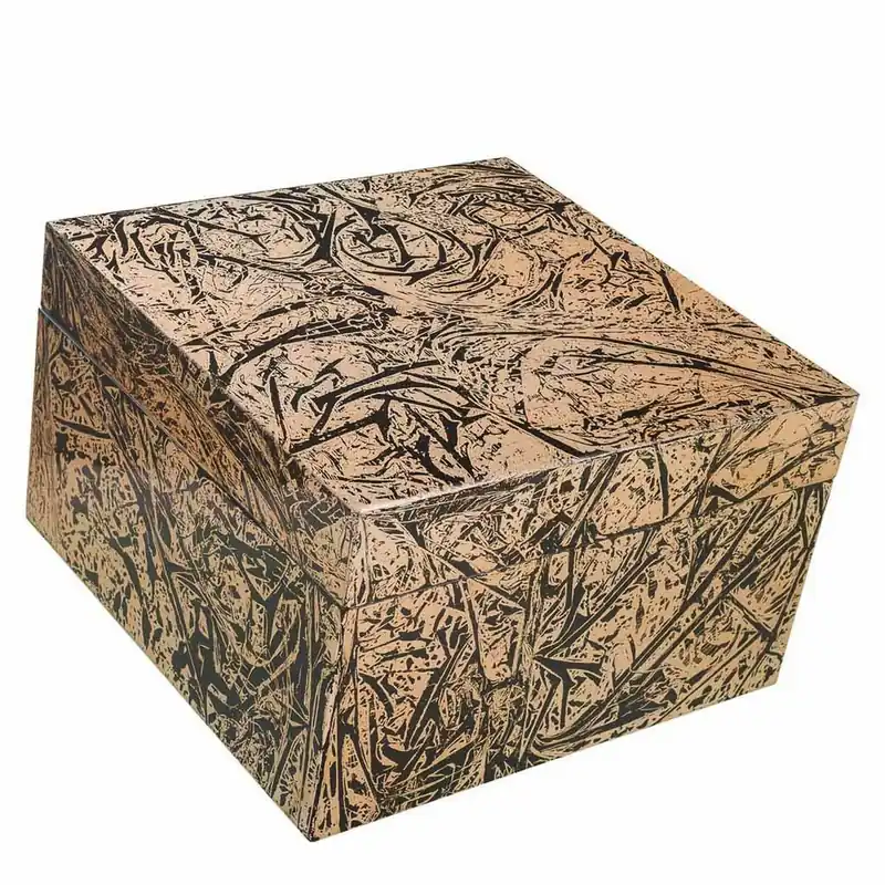 Caja Decorativa Alexandra House Living Negro Dorado Cerámica Madera MDF 25 x 15 x 25 cm - Decoración