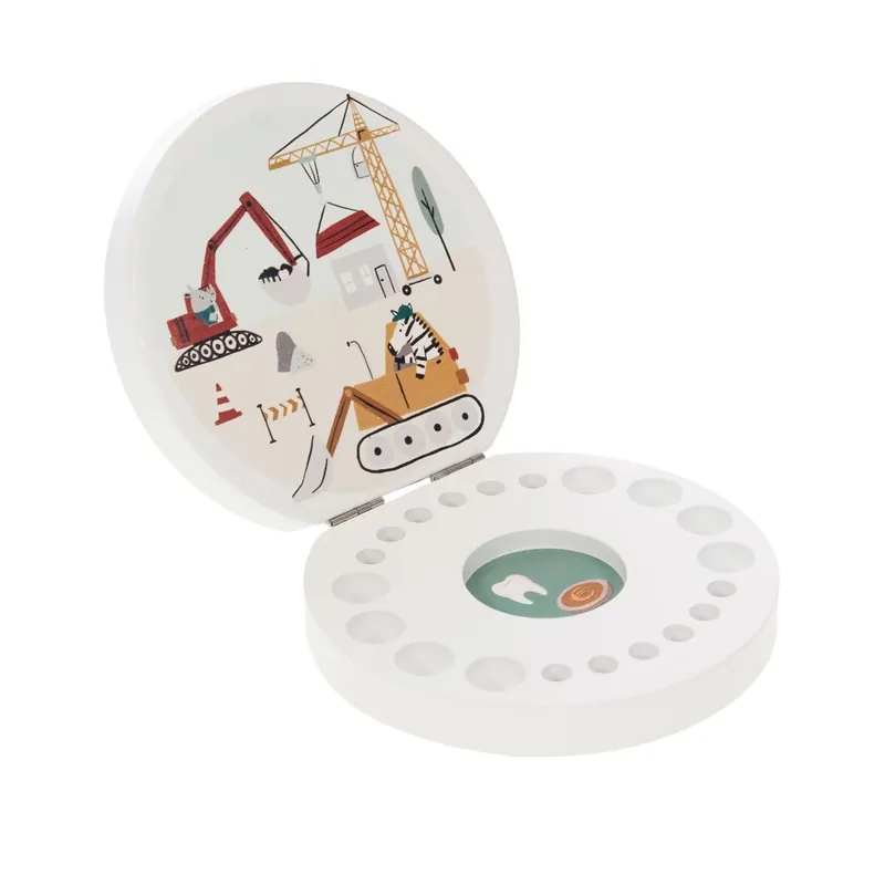 Caja para dientes de leche blanco Coche 3x12x12 cm - Decoración