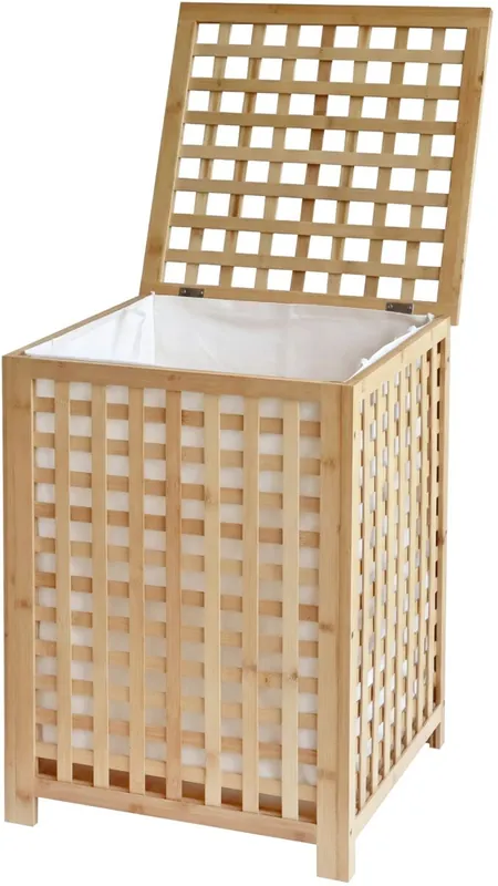 Caja de ropa Lenca Madera Natural 46X46X67 cm - Baño
