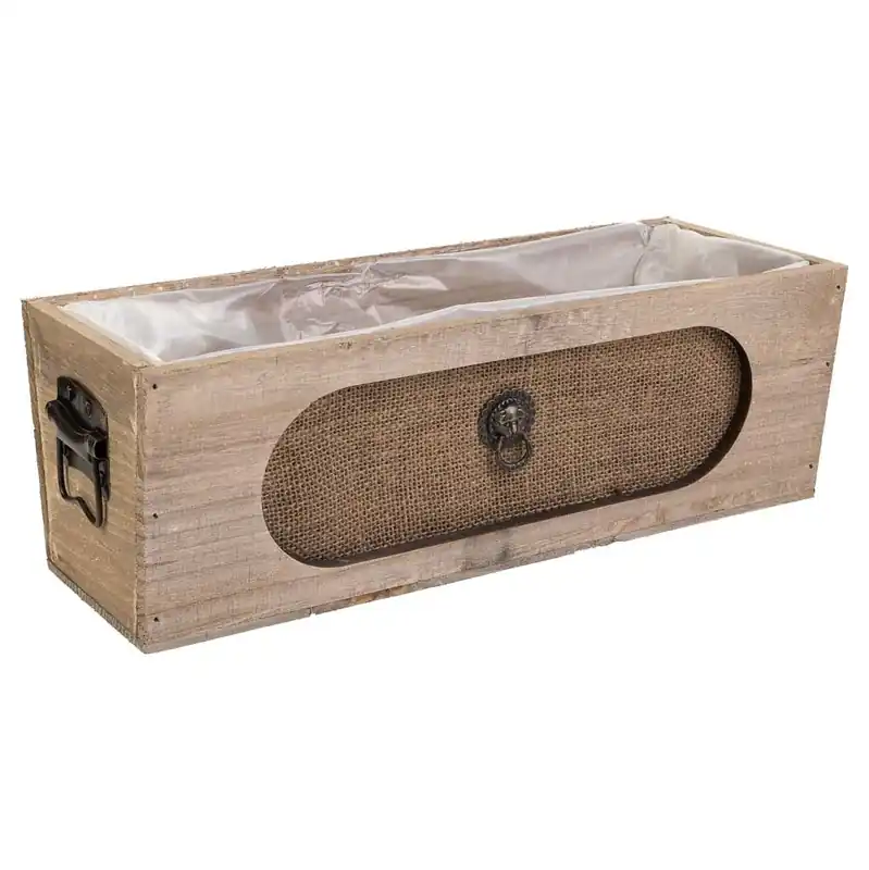Cajon de madera marrón 35x13,5x12 - Decoración