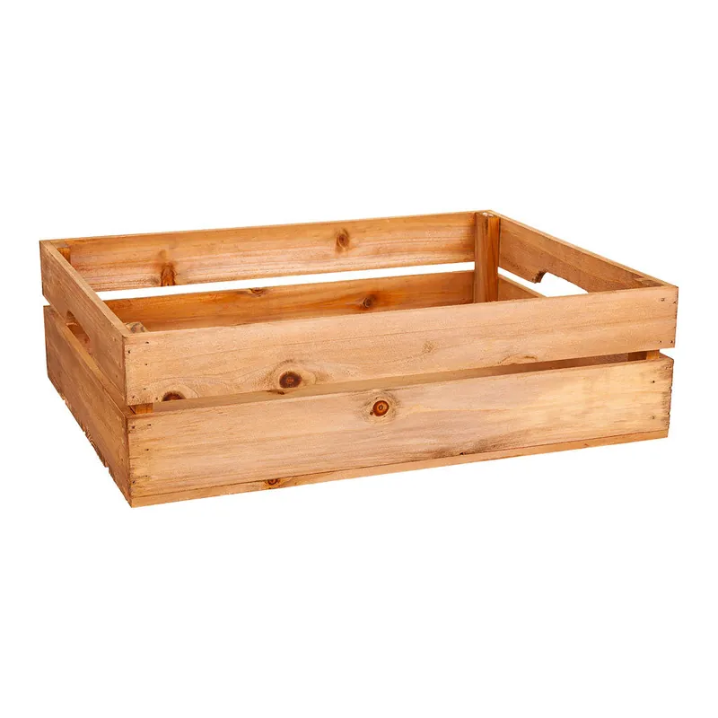 Cajón de madera marrón 44x34x12,5 - Decoración