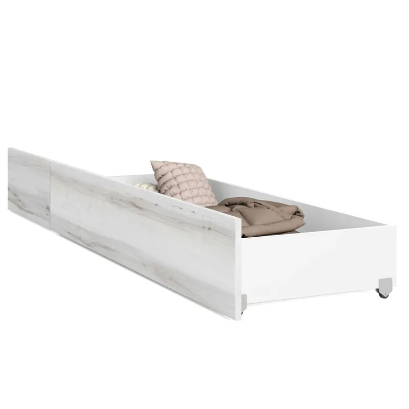 Cajón Inferior para Cama Aro Estilo ontemporáneo en Color blanco Albo 191x24x50 cm - Descanso