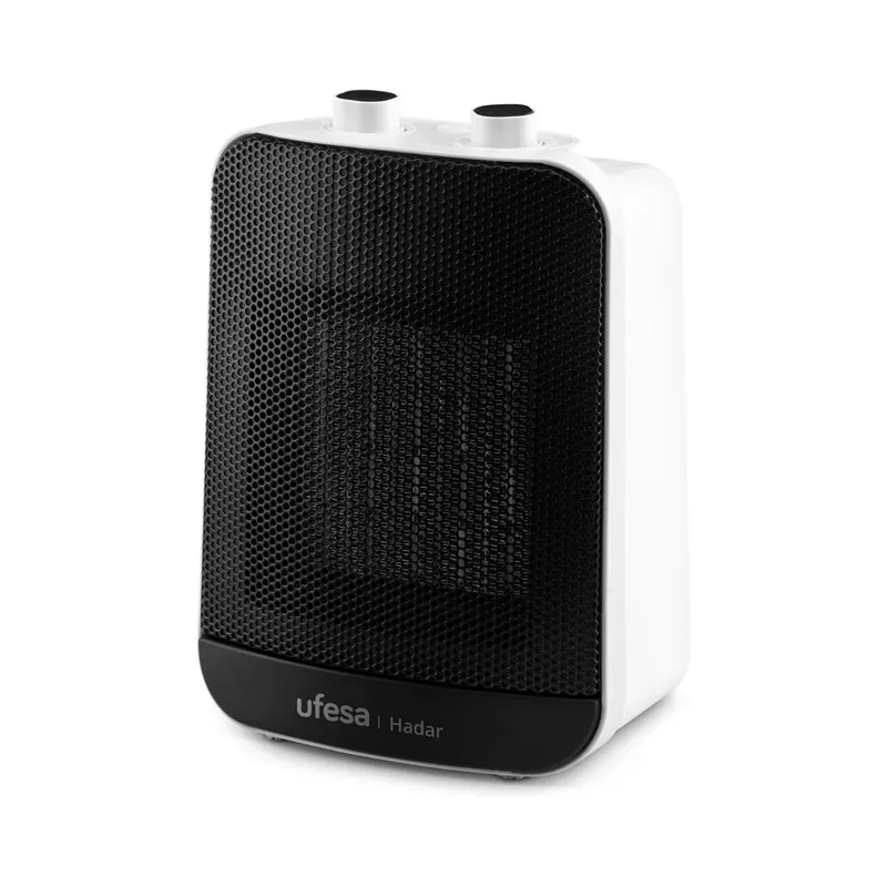 Calefactor cerámico Ufesa Hadar 2000W termostato regulable blanco/negro - Electrodomésticos