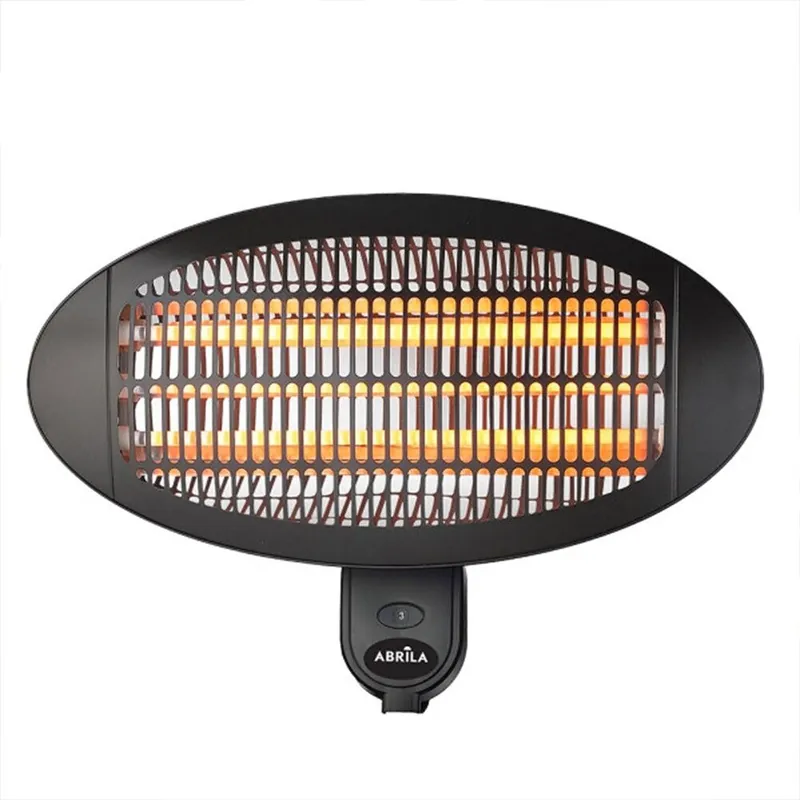 calefactor exterior aluminio color negro serie austral 50cm - Jardín