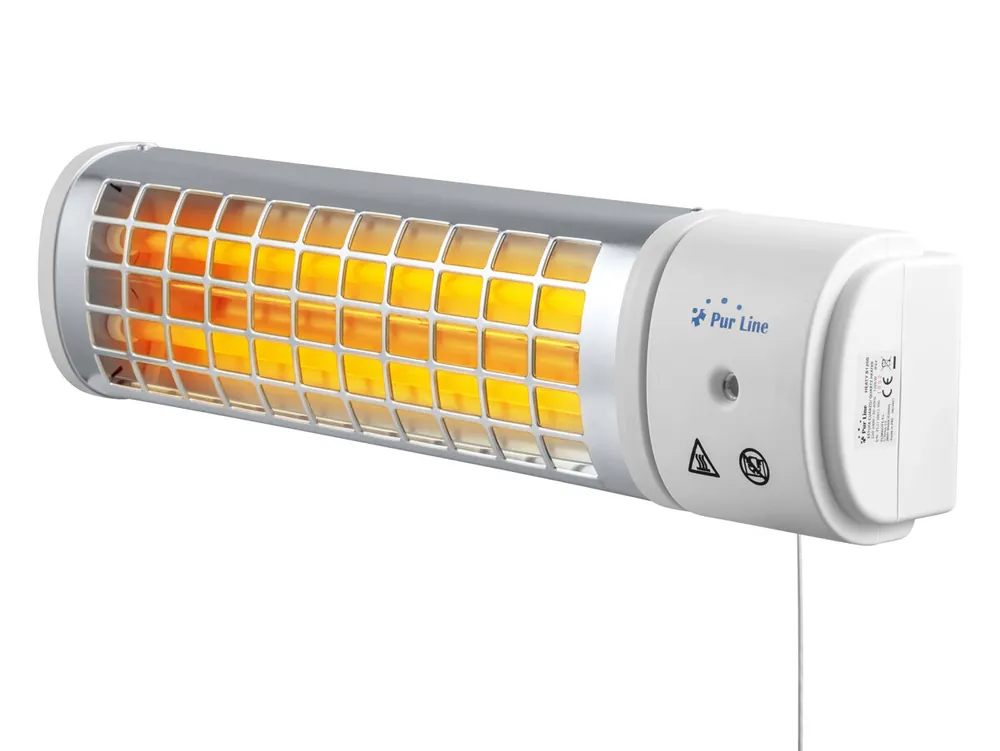Calefactor halógeno con protección IPX4. Diseño en forma de torre con 2 niveles de calor (600/1200W). termostato regulable e interruptor de apagado de seguridad. Fabricado en metal. mide 55x13x10 cm y es ideal para estancias de hasta 15m2. - Electrodomésticos