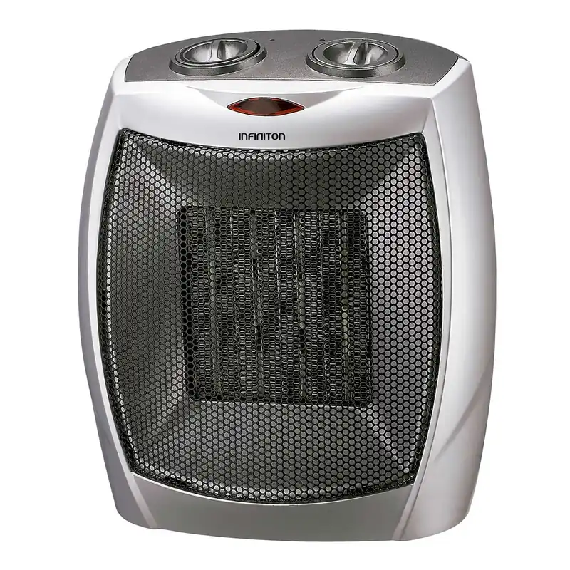 Calefactor ventilador Infiniton HPTC-902C 1500W termostato regulable gris