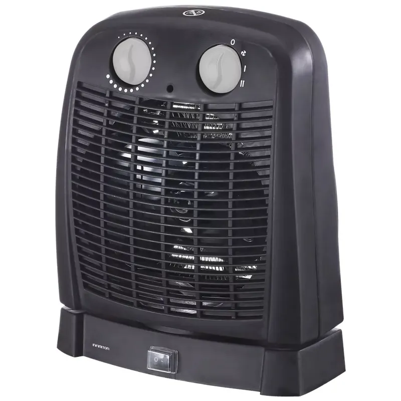 Calefactor-ventilador vertical Infiniton HBR-R349 - Negro, 2000W, 2 niveles, sistema oscilante