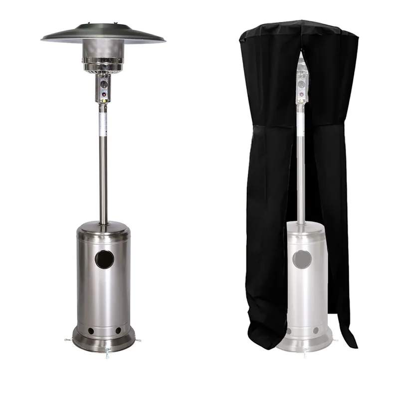 Estufa de gas OSLO para exterior - acero inoxidable + funda