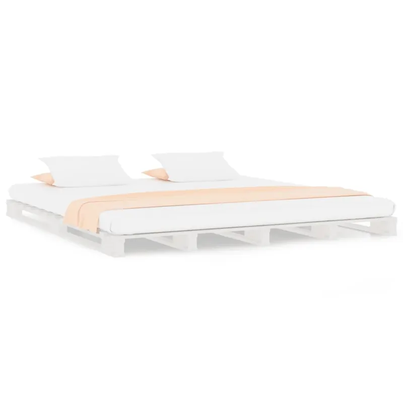 Cama de palets de madera maciza de pino 160x200 cm - Descanso
